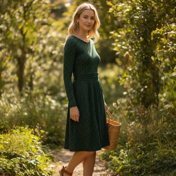 Boden Dresses & Skirts - NWT Boden Abigail Jersey Dress Long Sleeve Pockets | Green | Size 10